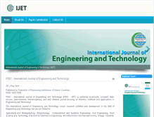 Tablet Screenshot of ijet.feiic.org